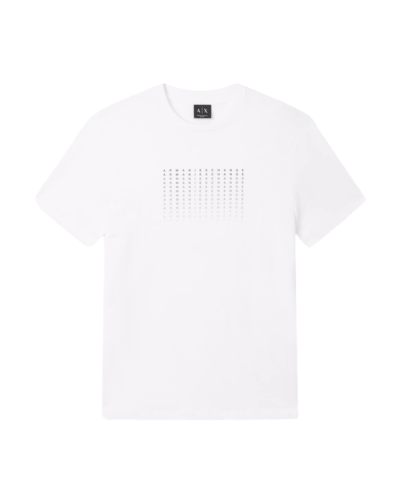 【Armani Exchange】T-Shirt Girocollo Manica Corta  白