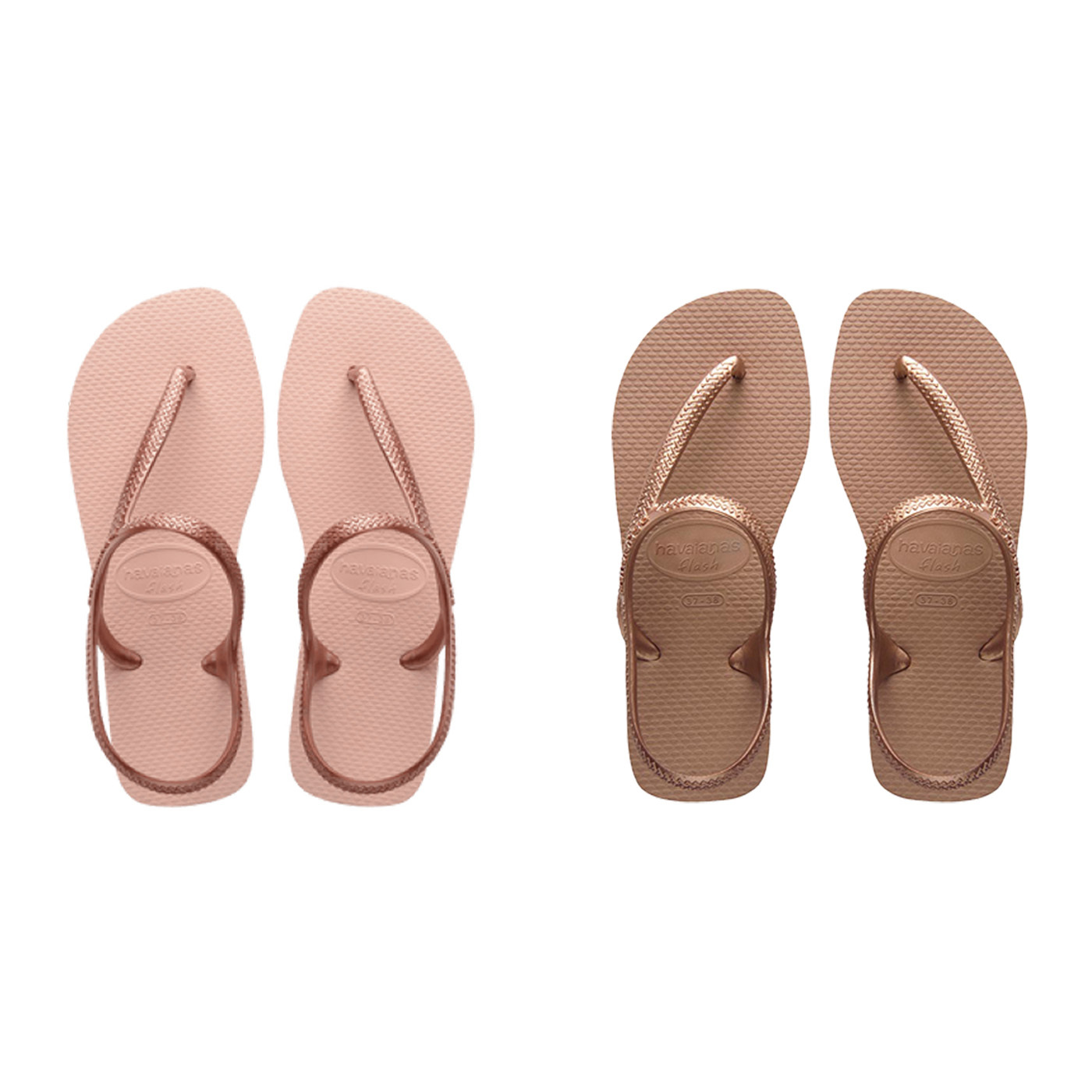 哈瓦仕 HAVAIANAS FLASH URBAN 香檳金 香檳粉 巴西 防水 細帶 夾腳 拖鞋 涼鞋【4000039】