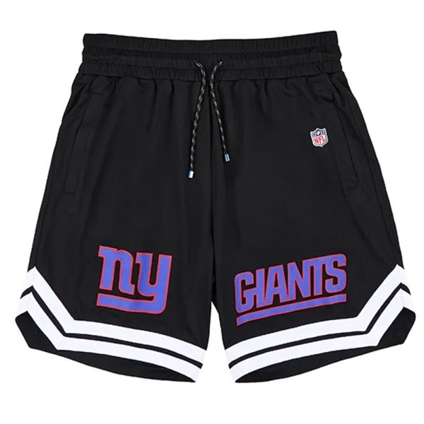 【NFL】男款紐約巨人休閒短褲｜輕量透氣 運動休閒-黑色2421154320