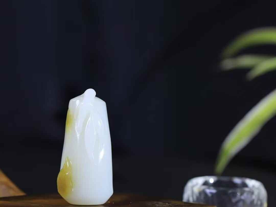 和田玉竹韻,天然和田玉軟玉