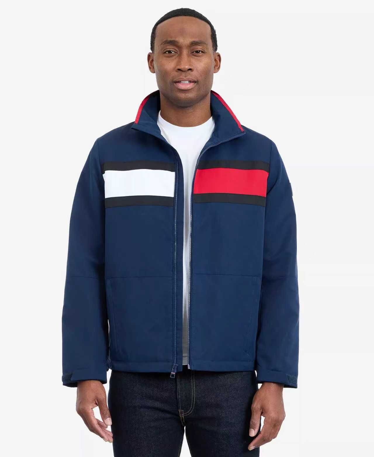 【預購】TOMMY HILFIGER H061749  Glenville 男裝拼色旗標外套 (海軍藍)