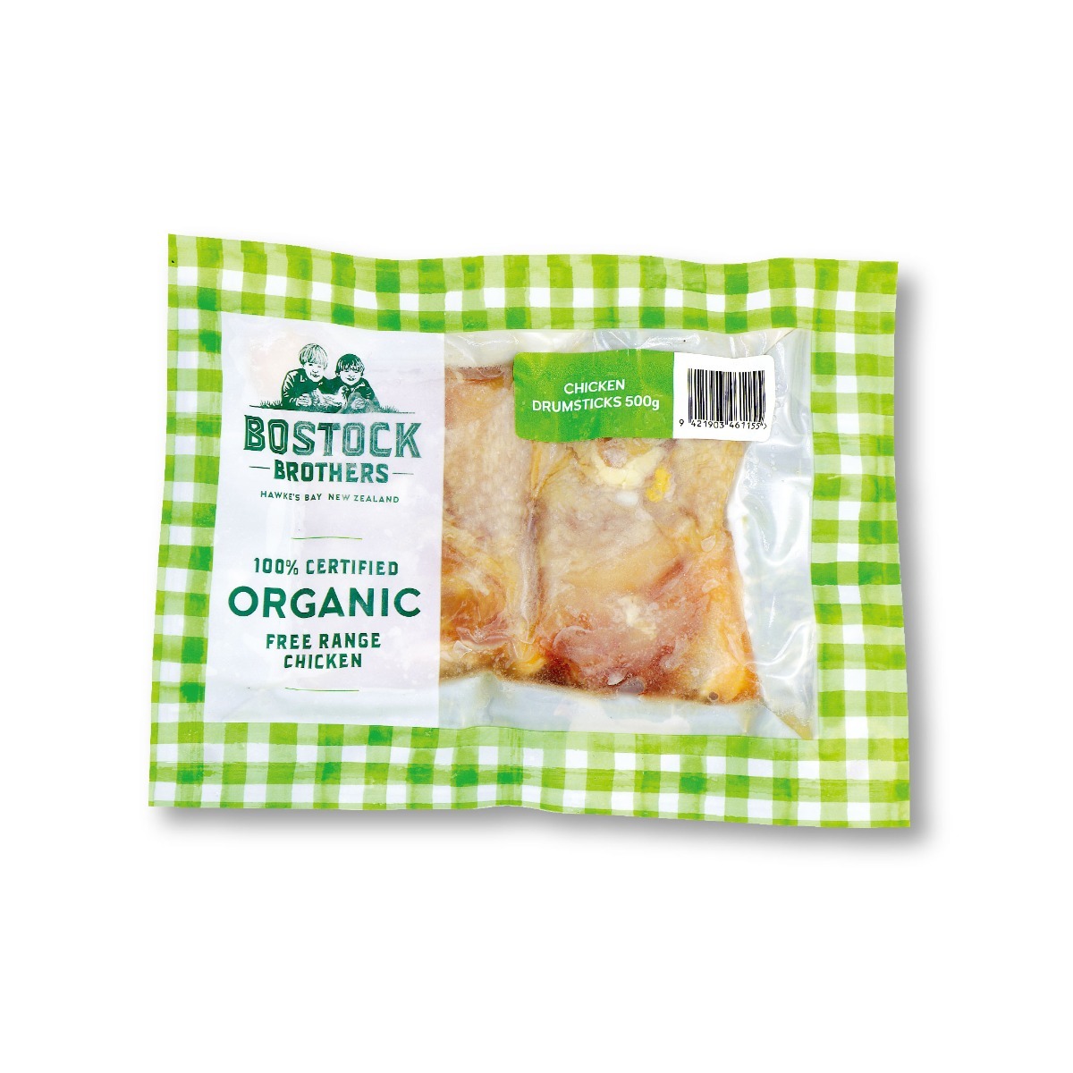 Bostock Brothers New Zealand Organic Chicken Drumsticks (500g)
