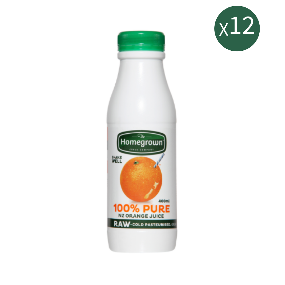 Homegrown Cold Pressed Orange Juice (400ml X 12)