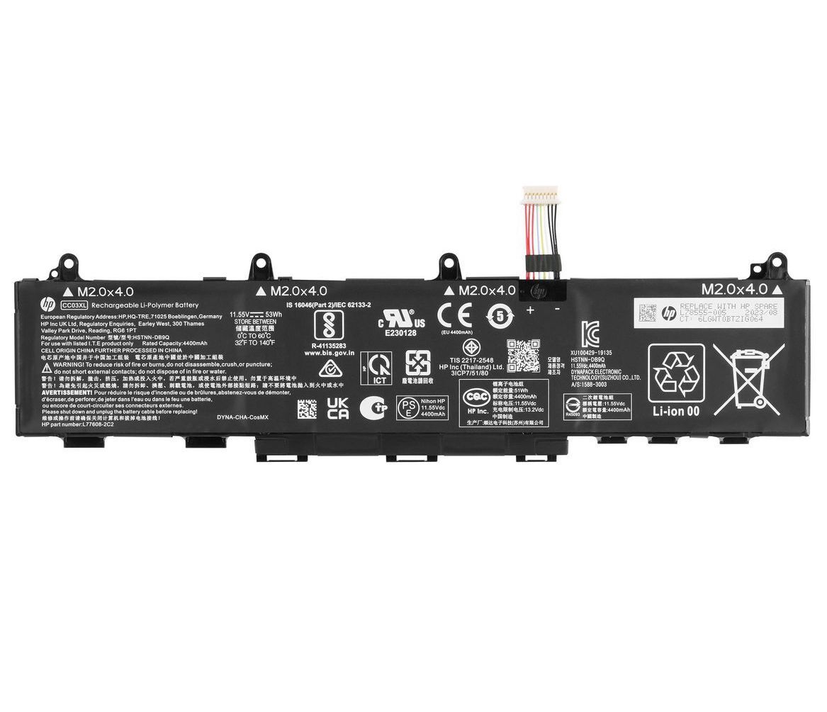 原廠HP筆記型電池 53Wh, 4.59Ah, Li-ion, L78555-005 (CC03053XL-PL, CC03XL)