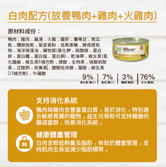 Meadowland 白肉配方(放養鴨肉+雞肉+火雞肉) 肉泥貓主食罐 80g