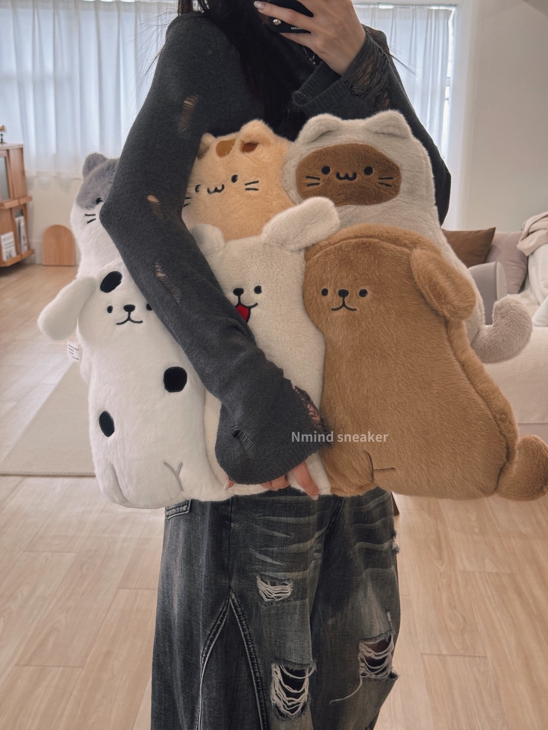 <貓貓爆擊🐈🐾> 連體貓貓狗狗 抱枕 2款