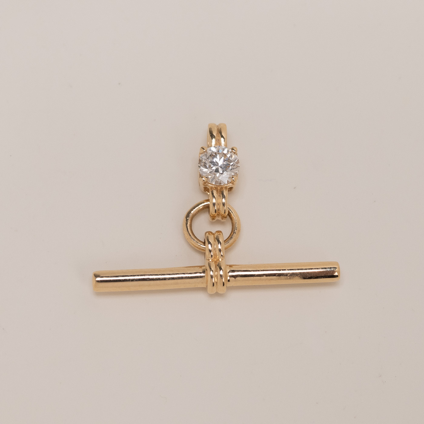 18K 0.20ct T Bar Diamond Pendant