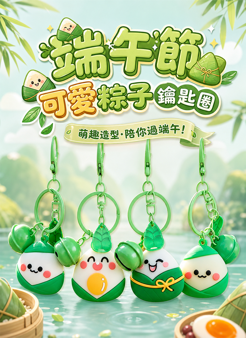 端午節可愛粽子鑰匙圈 A3357