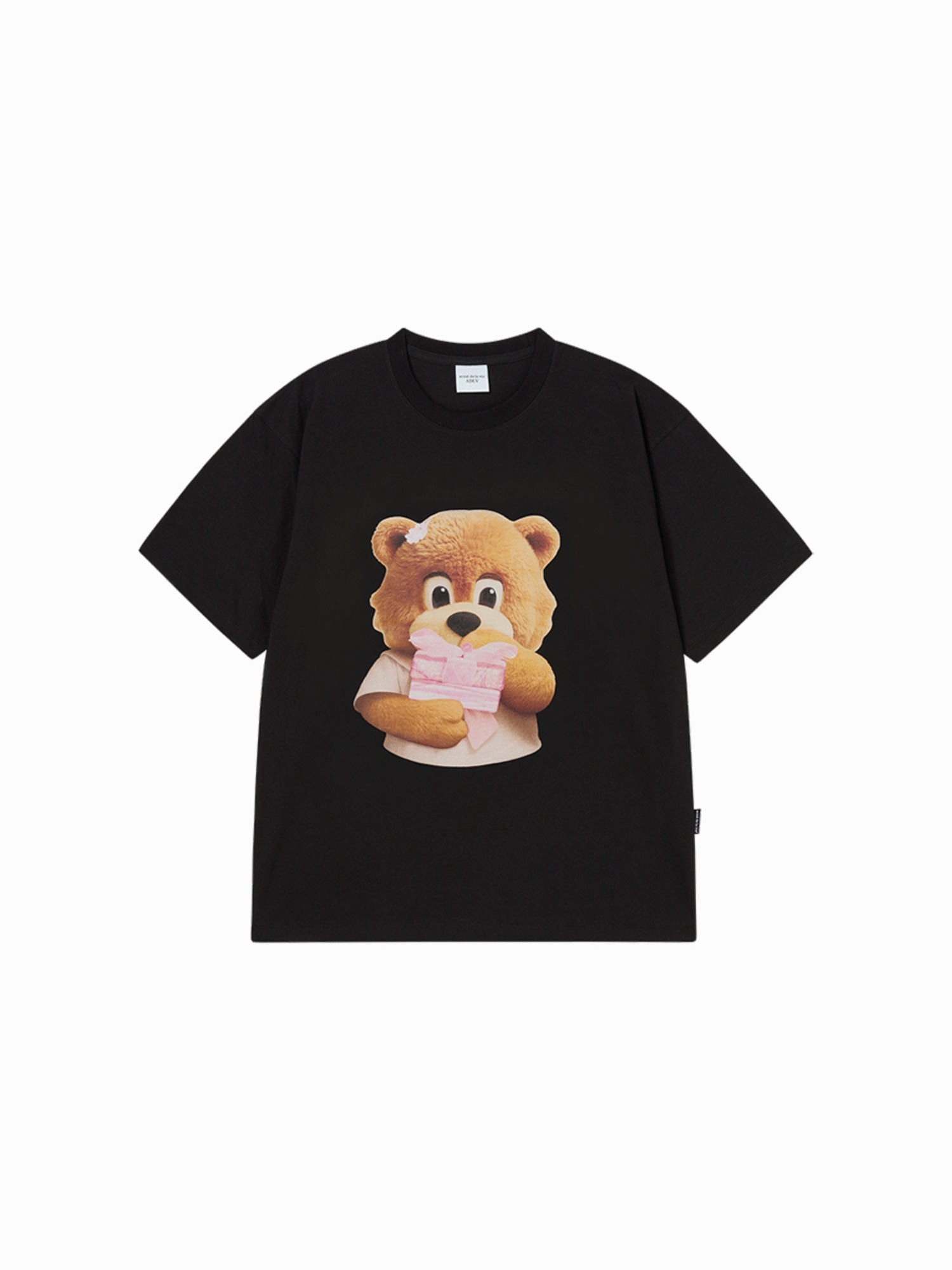 Q71 ADLV AC BEAR BABY FACE GIFT SHORT SLEEVE T-SHIRT- BLACK｜26SS-TP-SS-BF-AFG-BLK