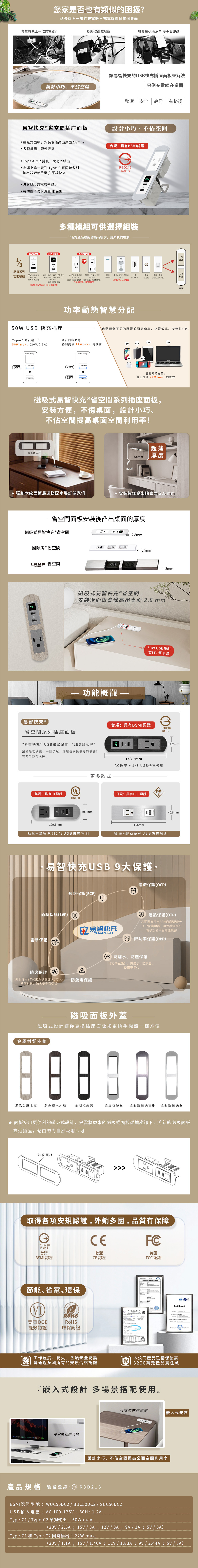 USB-C + USB-C，兼容大部分品牌手機、平板、筆電