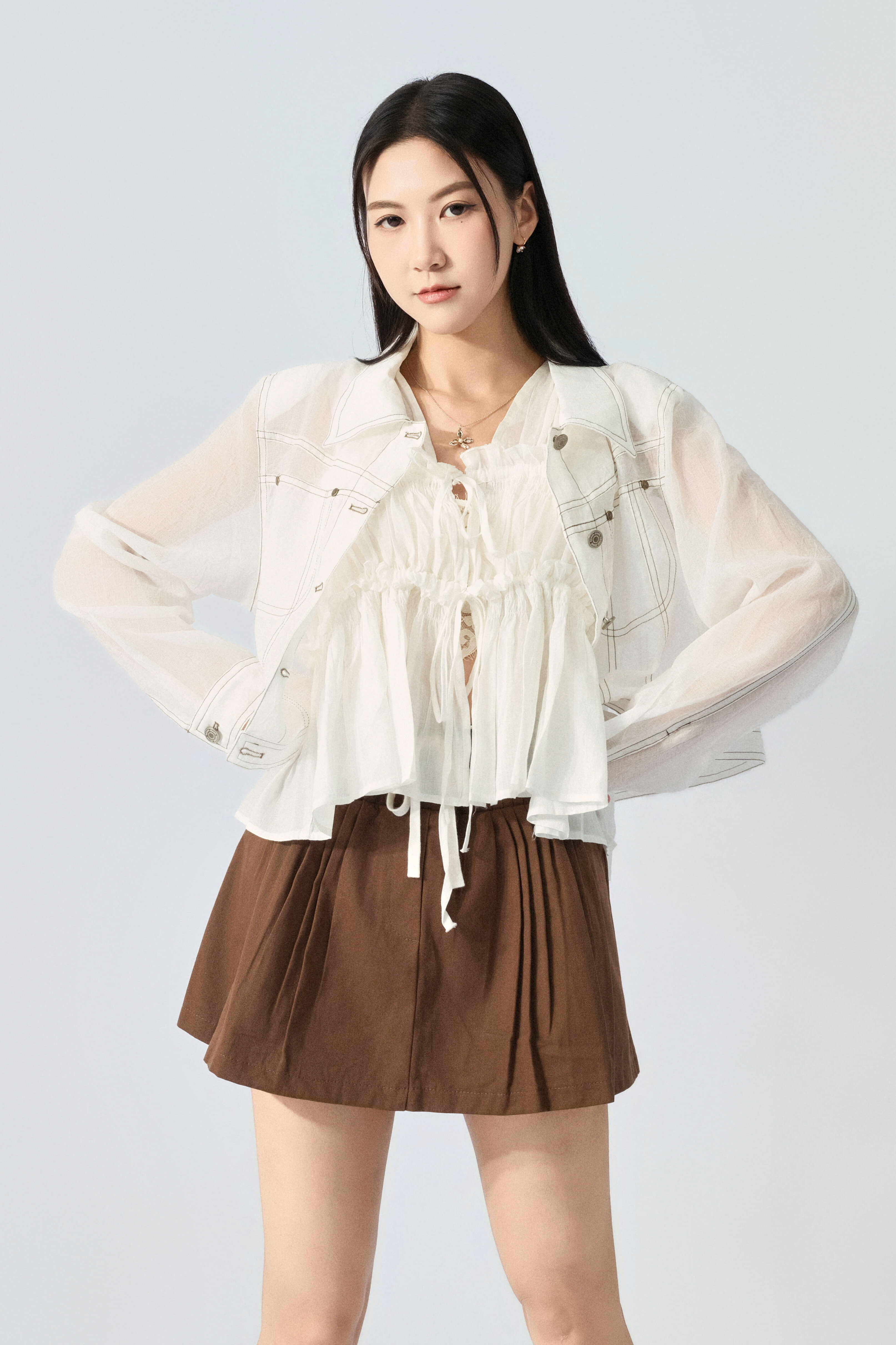 牛仔褸款透薄外套（預購產品）