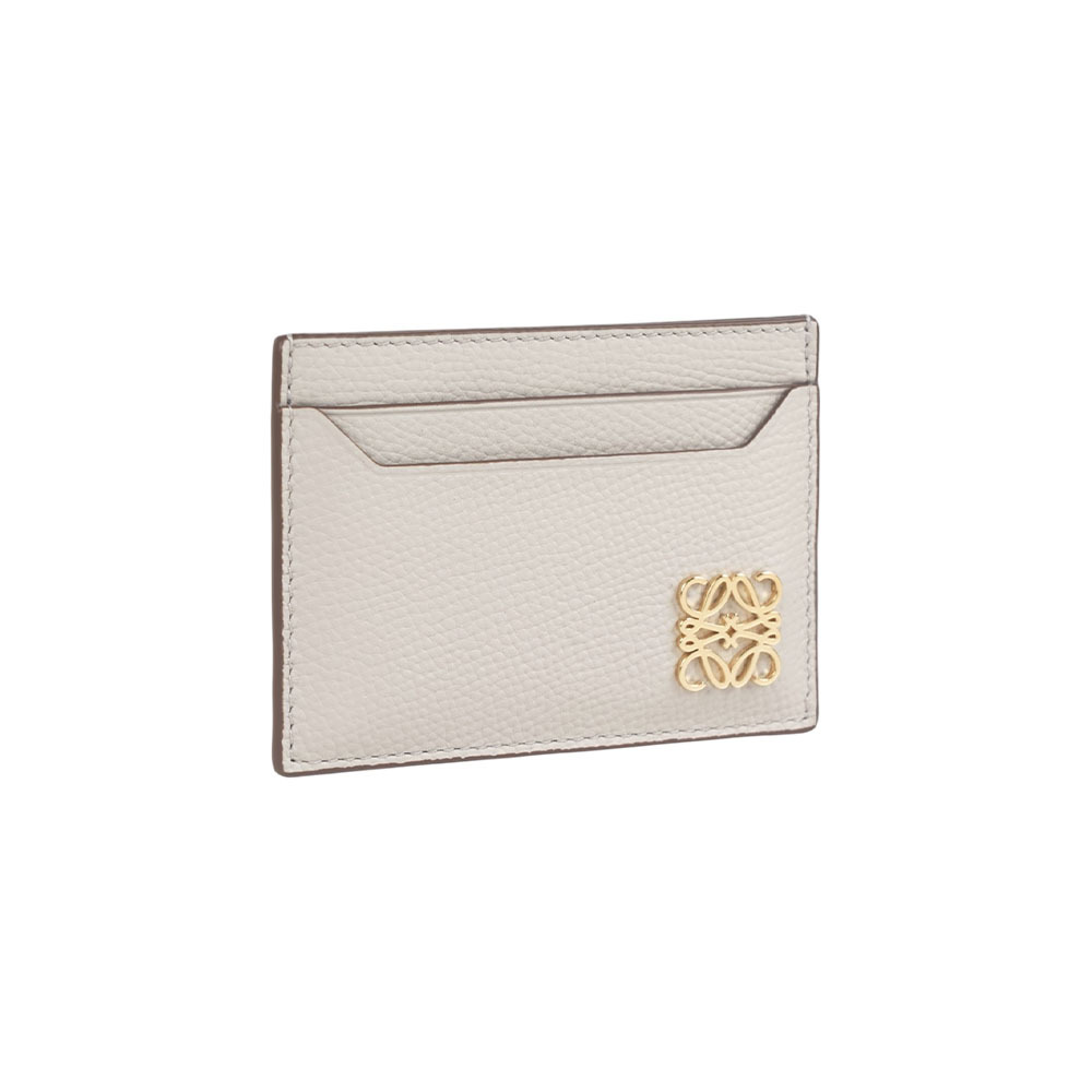 【LOEWE】Anagram 卵石紋小牛皮純色卡夾(淺灰色)