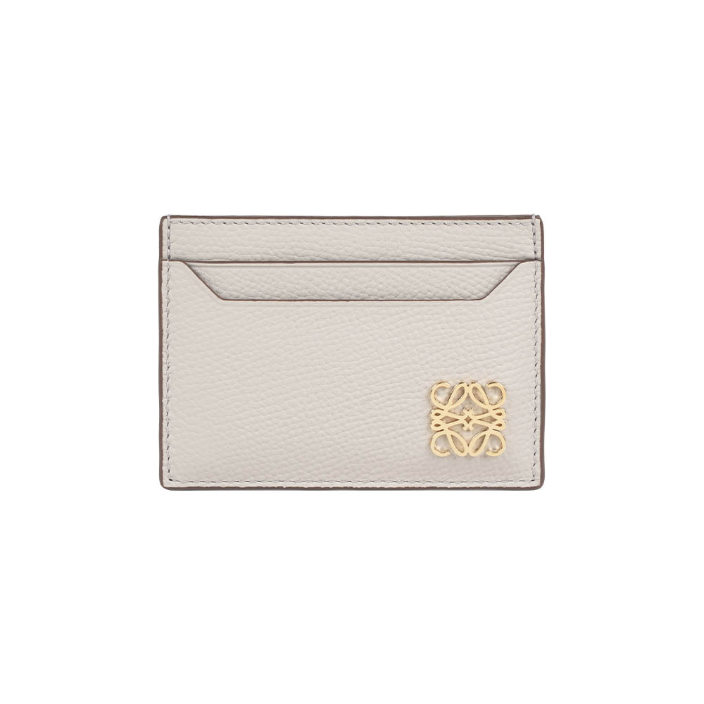 【LOEWE】Anagram 卵石紋小牛皮純色卡夾(淺灰色)