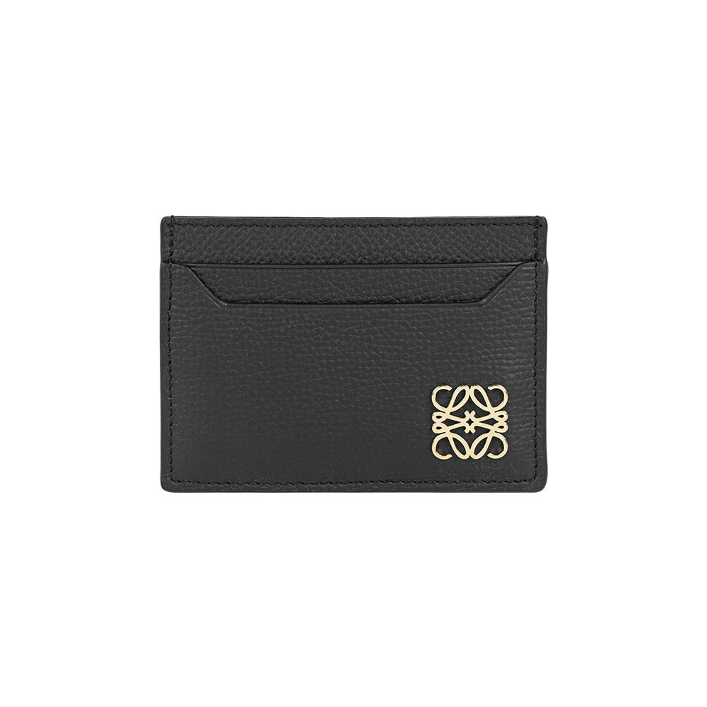 【LOEWE】Anagram 卵石紋小牛皮純色卡夾(黑色)