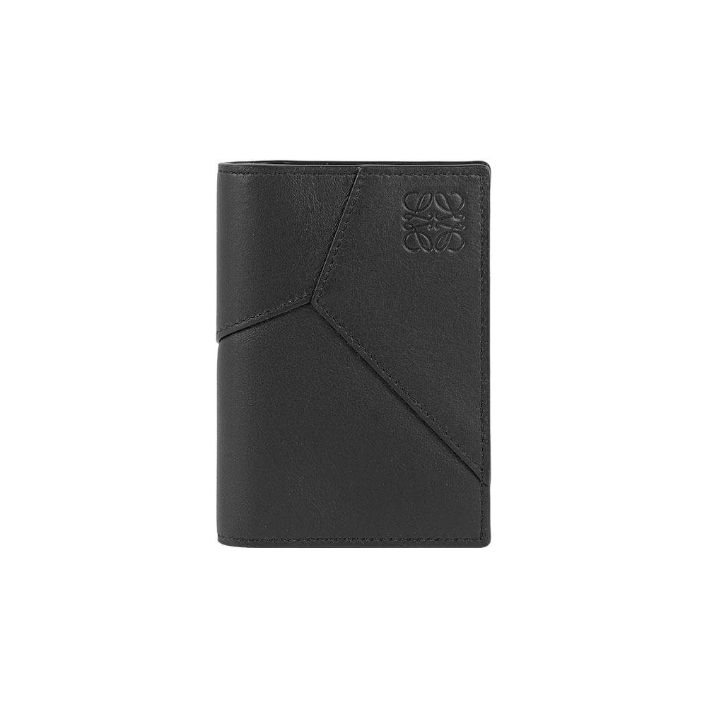 【LOEWE】Puzzle 經典小牛皮二折卡片夾/名片夾(黑色)