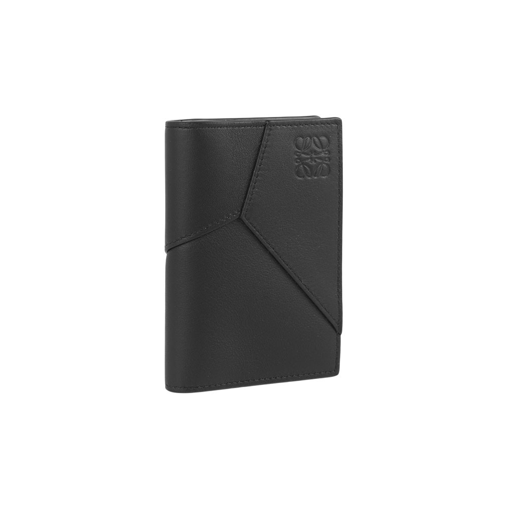【LOEWE】Puzzle 經典小牛皮二折卡片夾/名片夾(黑色)