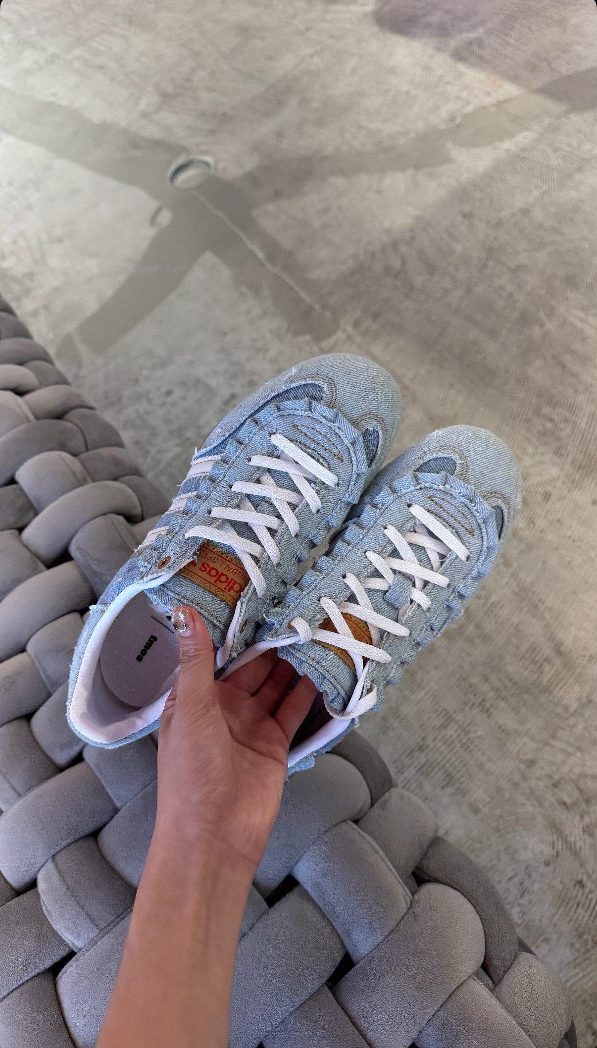 Adidas Handball Spezial Lo Pro X Atmos 聯名款 丹寧藍 淺藍 薄底 復古鞋 KJ5755
