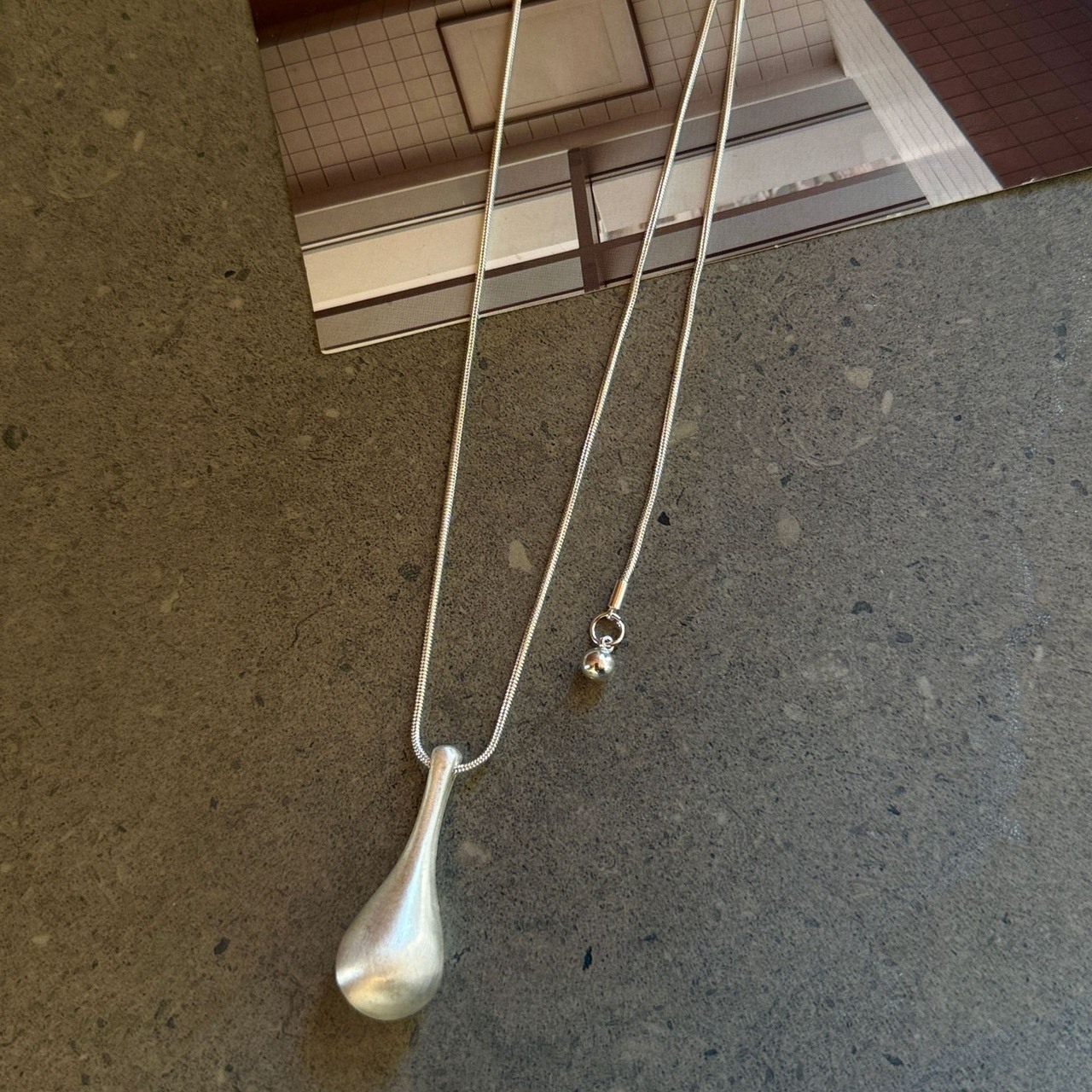 No.9280 長水滴拉絲項鍊