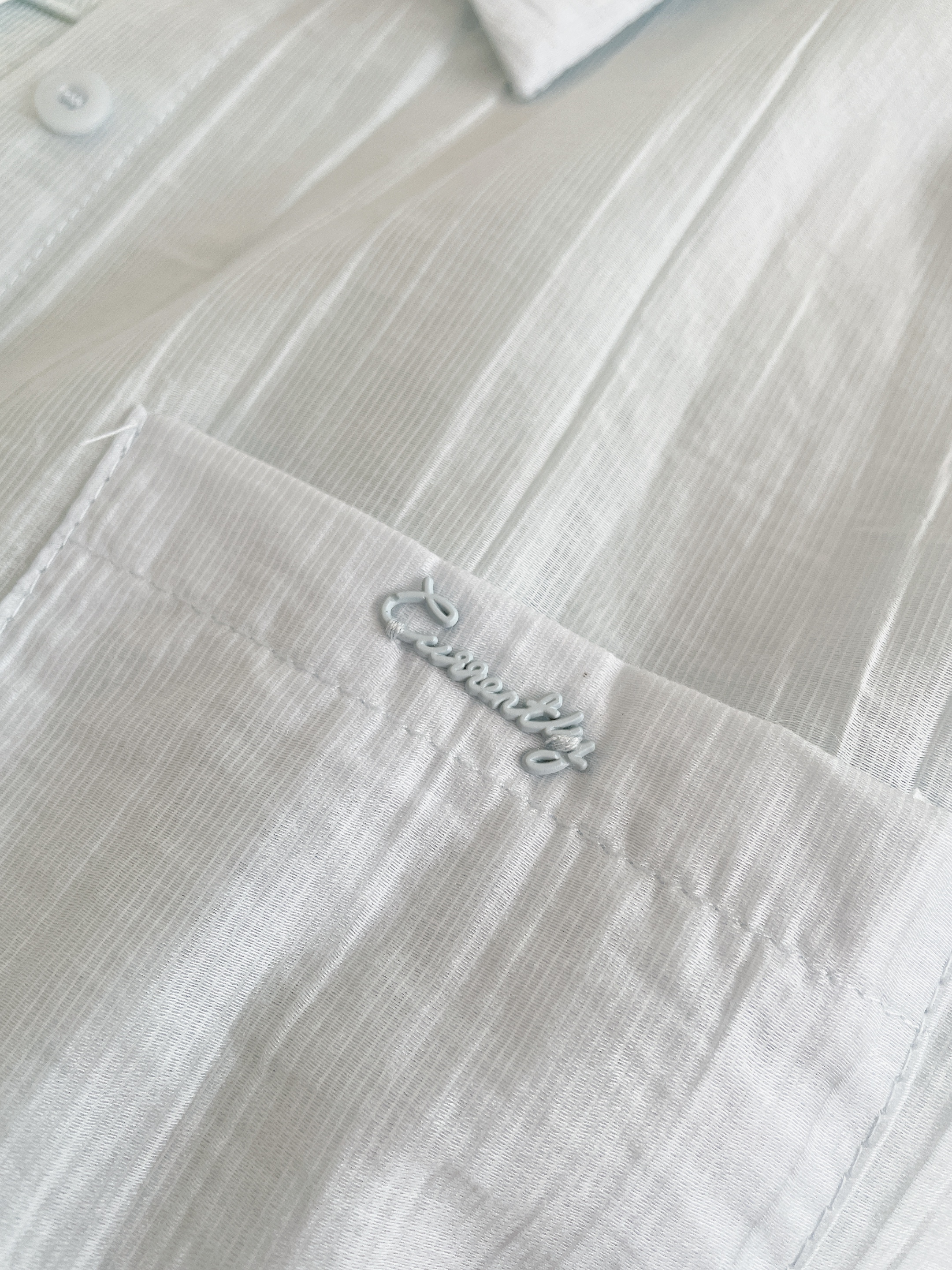 字母刺繡防曬襯衫背心組 3色