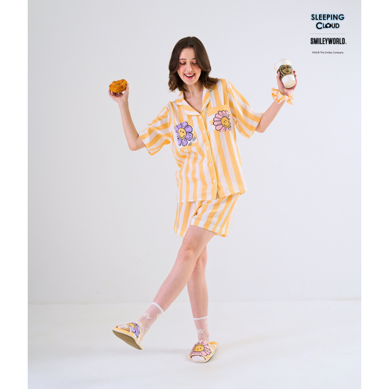 THCG0617-614 Smiley Collection Short sleeves + Shorts : Yellow (A14F/P)
