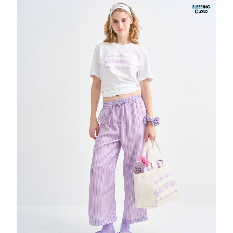THCG0617-617 T-Shirt + Pants set, One stripe : Saturday (A17F/P)