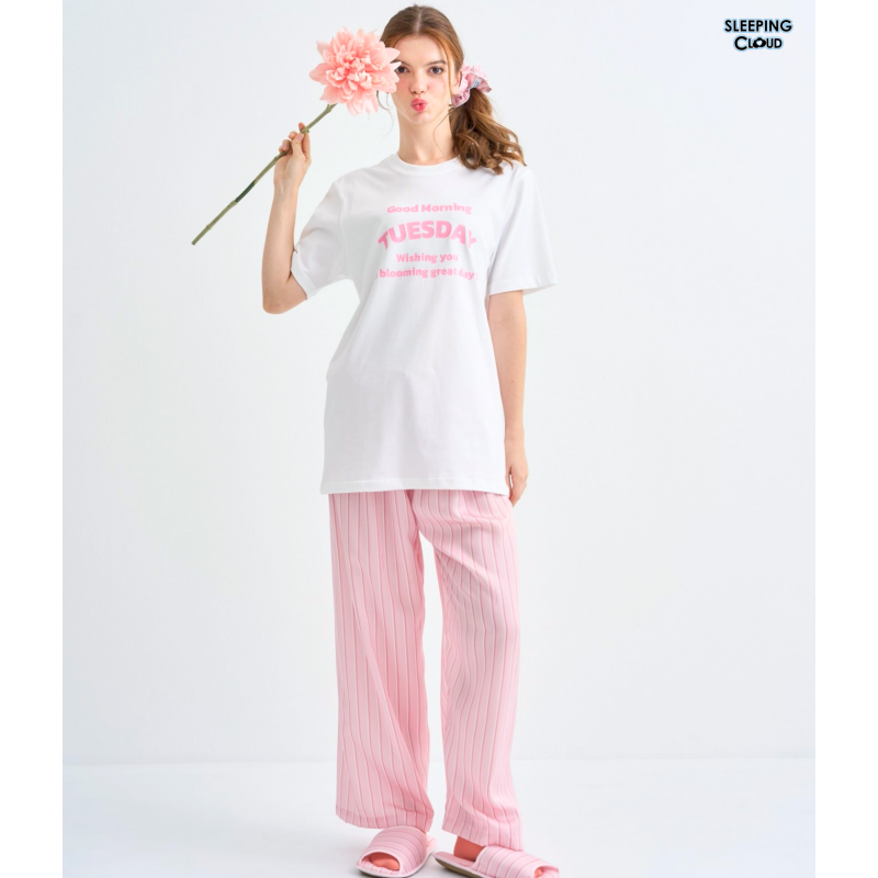 THCG0617-619 T-Shirt + Pants set, One stripe : Tuesday (A19F/P)