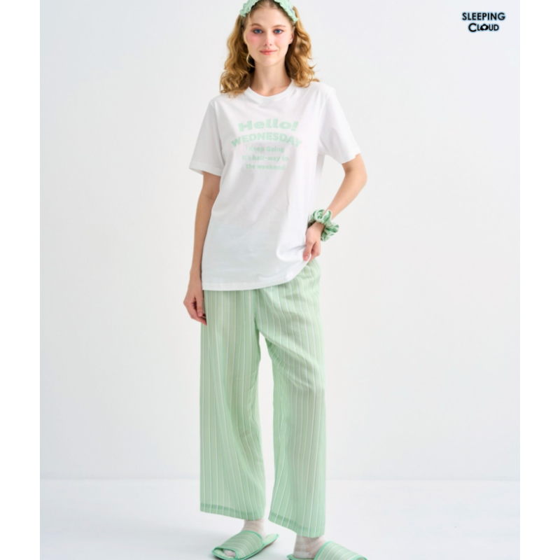THCG0617-621 T-Shirt + Pants set, One stripe : Wednesday (A21F/P)