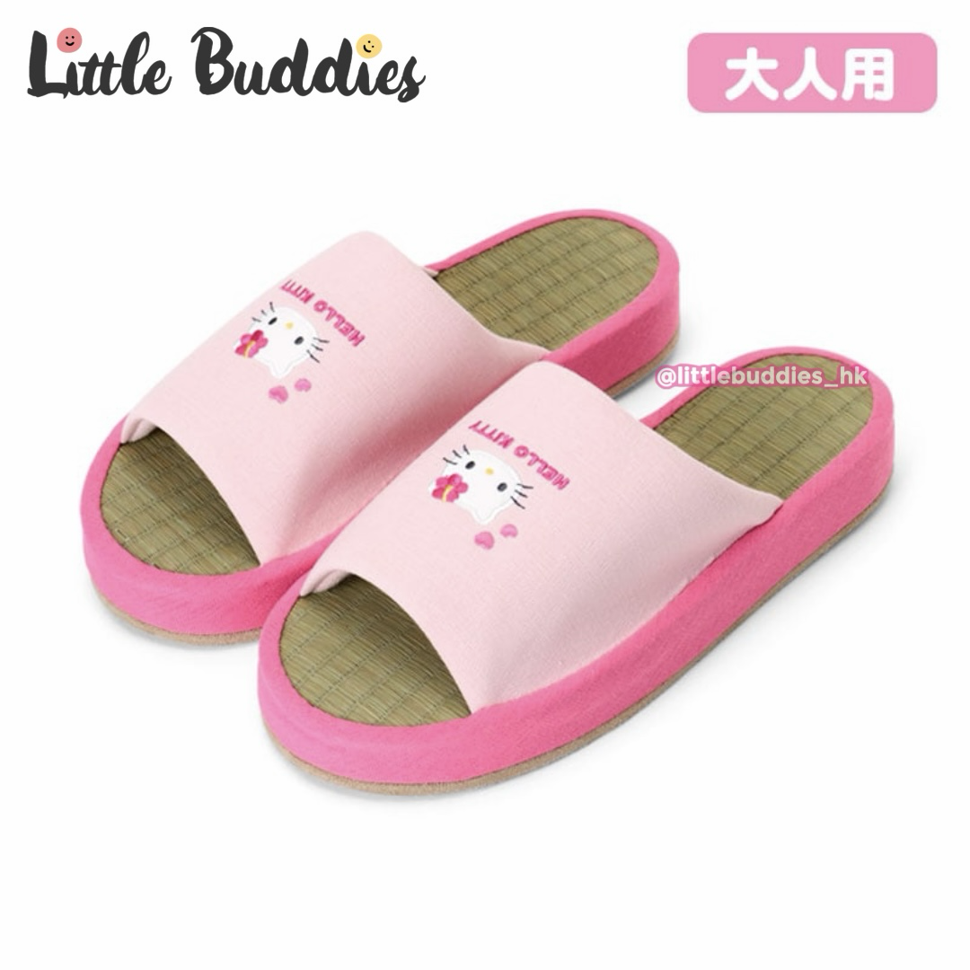 日本 Sanrio 夏日涼爽家居系列 - 燈芯草拖鞋