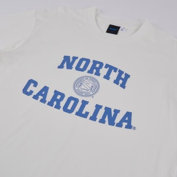 NCAA 短T 白色 北卡 LOGO 落肩 棉T 短袖 中性 7325800500