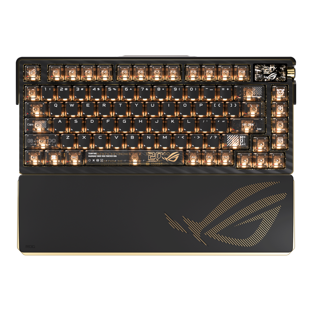 【接受訂購】ASUS ROG Azoth Extreme Edition 20 Gaming Keyboard｜三模無線｜客製化軸體｜20 周年限定設計