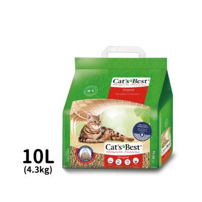 【Cat’s Best德國凱優】紅標凝結木屑砂 10L(4.3KG)