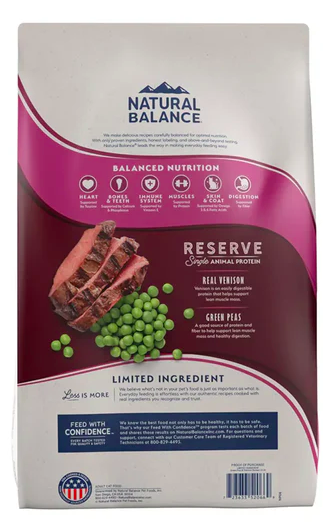 Natural Balance - 成貓無榖物乾糧 (鹿肉及青豆)