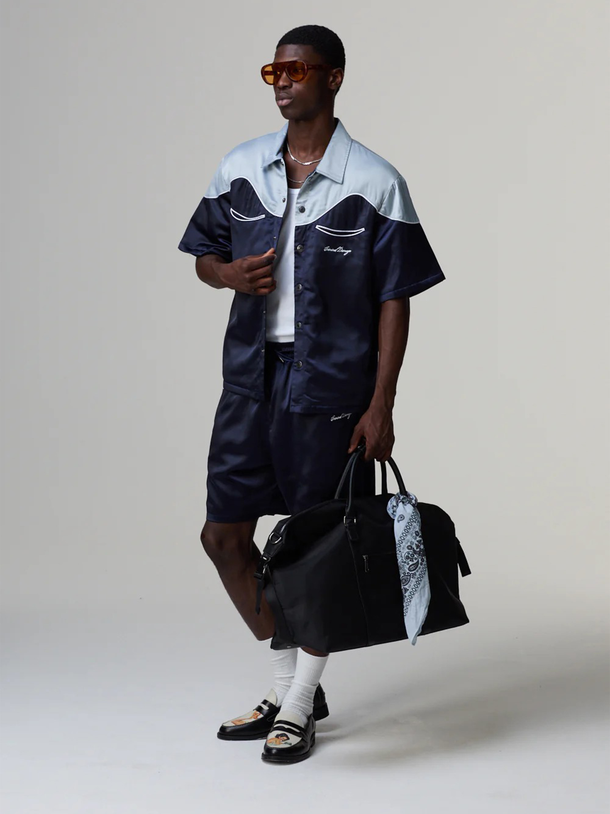 CRIMINAL DAMAGE WESTERN SATIN SHIRT