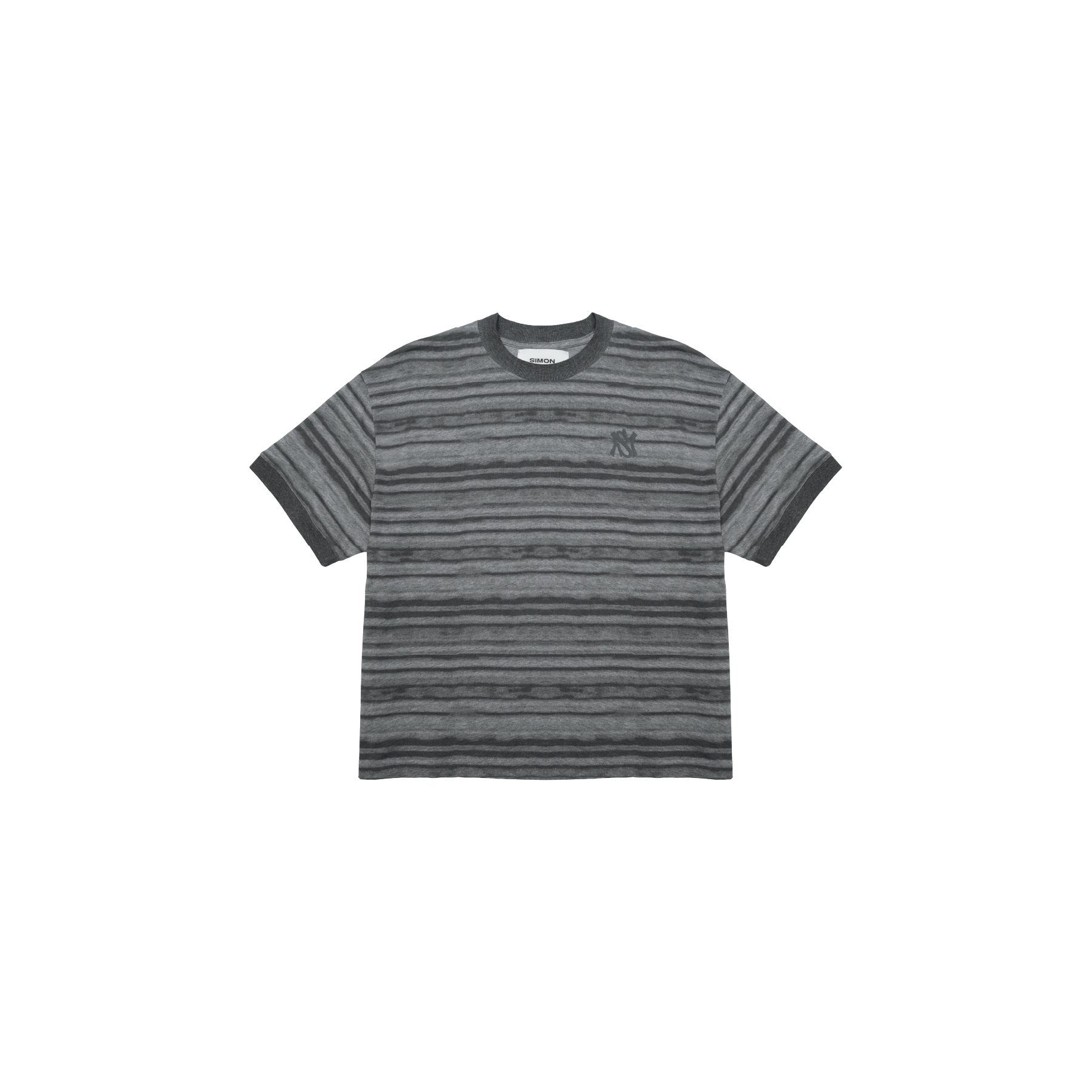 SIMON MADE TS-2629  美式塗鴉 LOGO 條紋 BOXY 短T