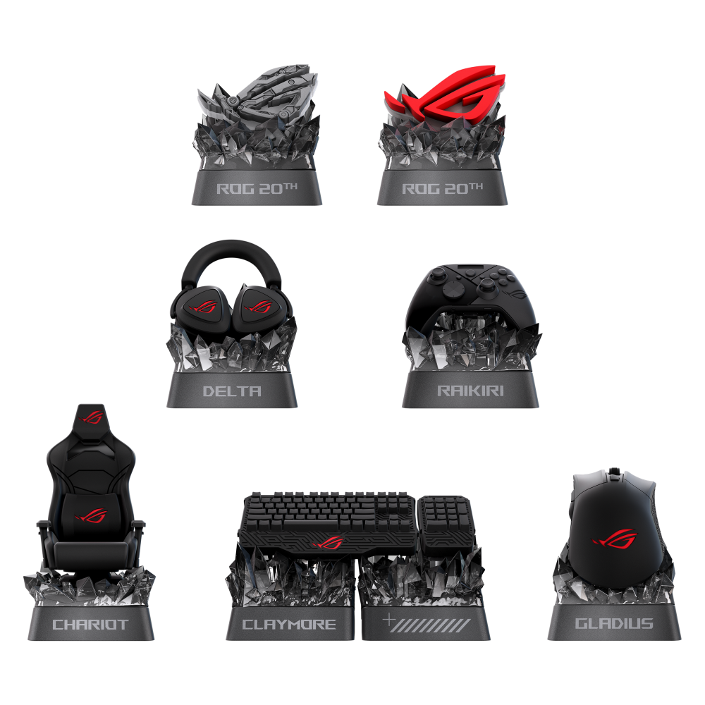 【接受訂購】ASUS ROG Keycap Mystery Box Edition 20｜20 周年限定鍵帽盲盒｜收藏級電競周邊