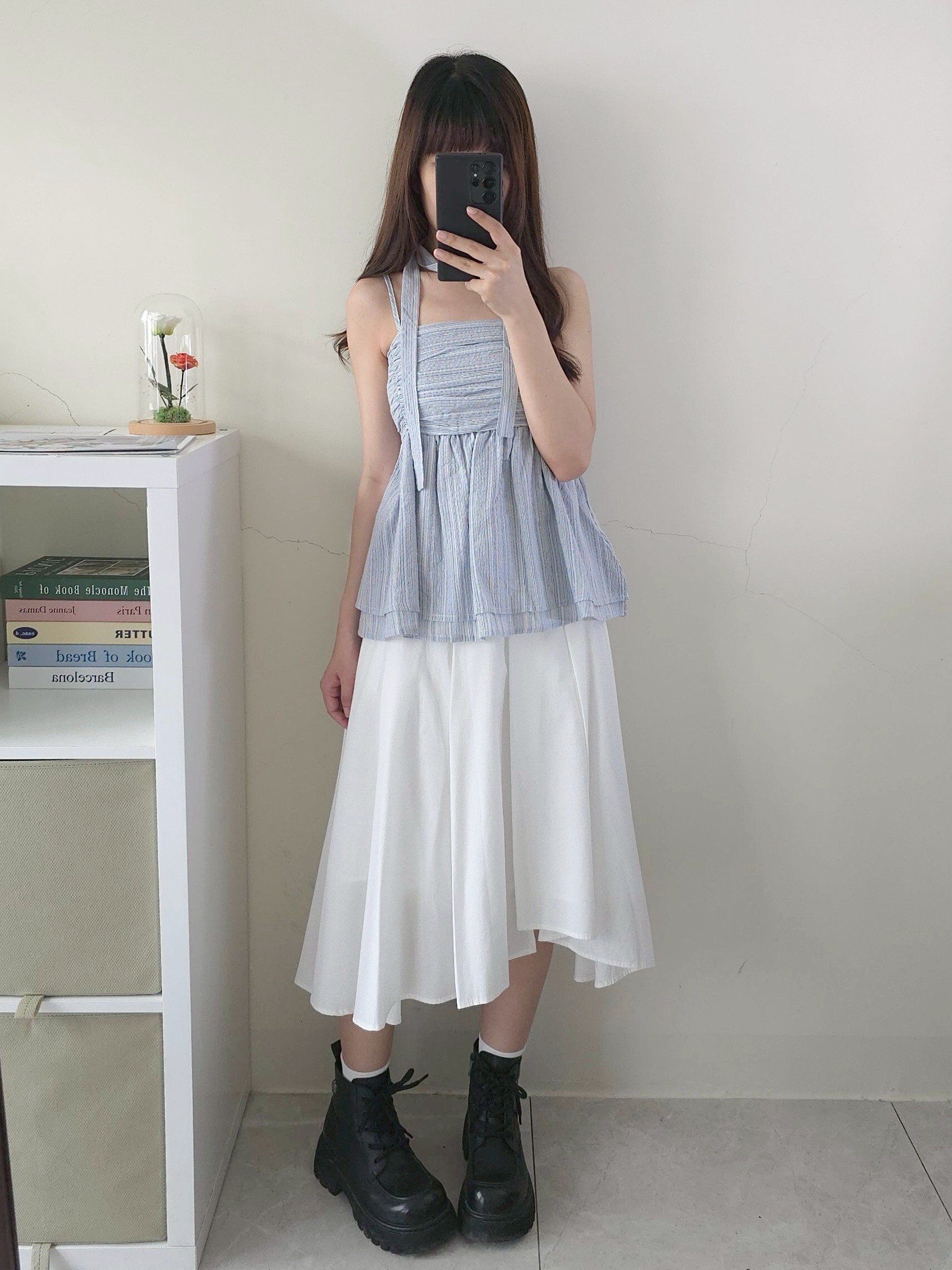 💙微醺海鹽條紋細肩背心附綁帶 3𝐜𝐨𝐥𝐨𝐫. #IC07