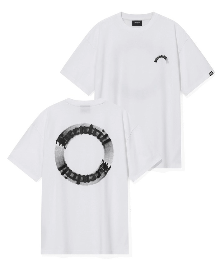 【現貨】BEENTRILL 半弧形LOGO 陰影字母 短袖上衣 2色 BA252TS014
