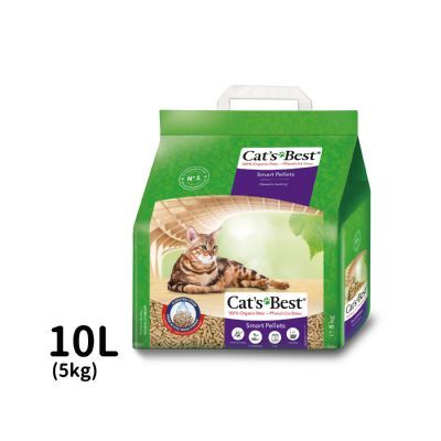 【免運】德國凱優 Cat’s Best - 紫標凝結木屑砂-特級無塵 長毛貓專用10L
