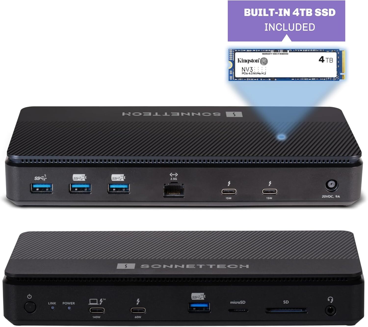 Sonnet Echo 13 Thunderbolt 5 SSD Dock｜4TB整合式高速擴展器
