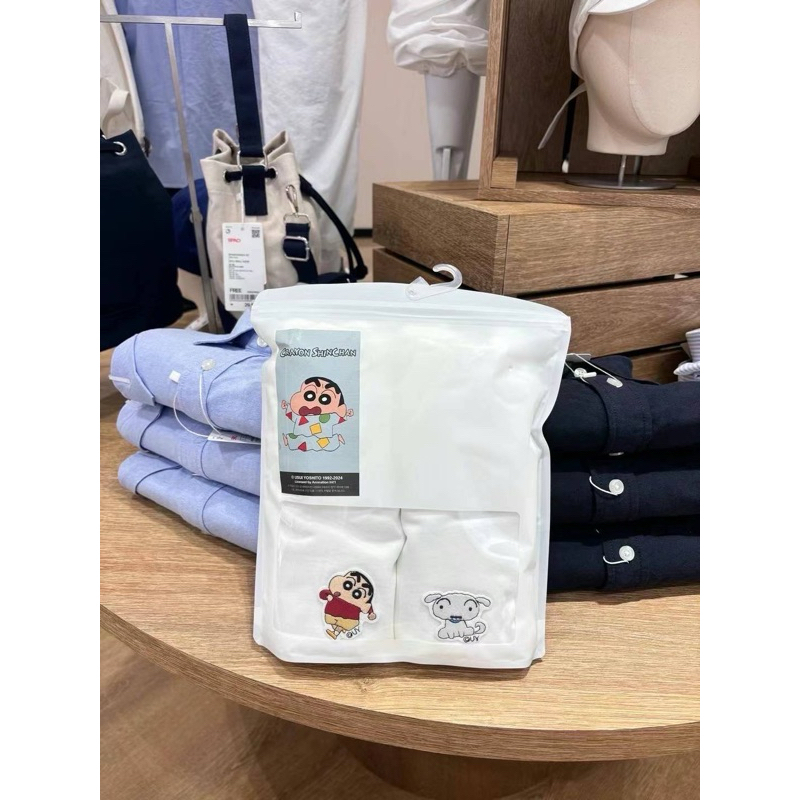 【現貨】SPAO x 蠟筆小新 短袖 兩件組 白色 SPRWE38U0201