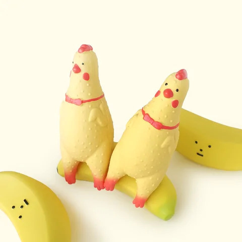 Ding Dog Mini Chick Latex toy for dogs (4x10cm)1pc