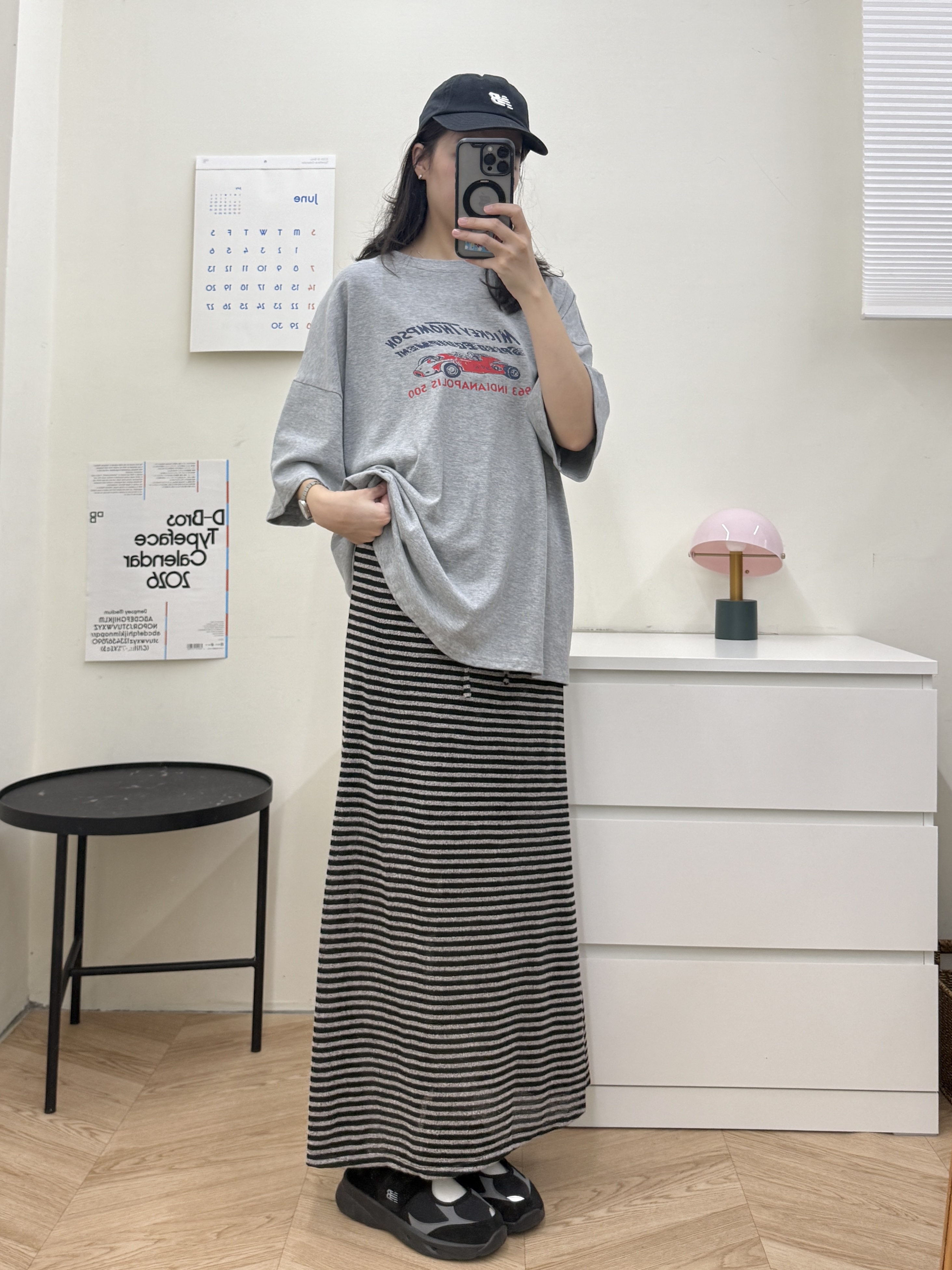橫條毛巾布裙*2色
