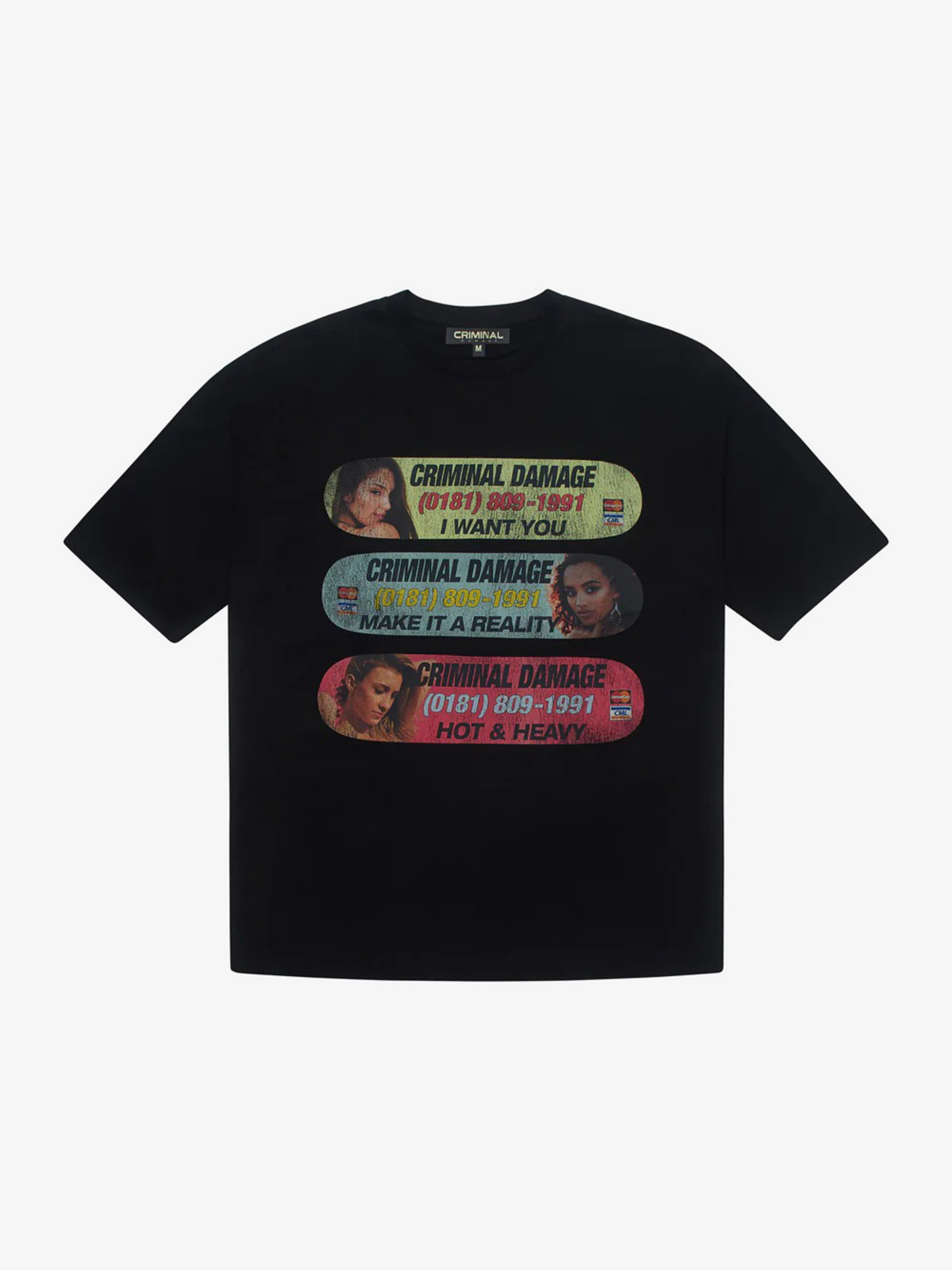 CRIMINAL DAMAGE HOTLINE REALITY T-SHIRT