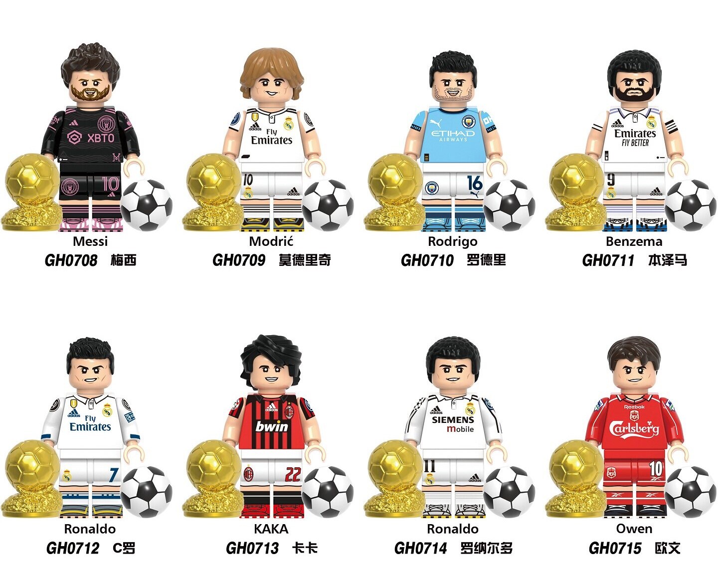 World Cup Football Series Custom Minifigures fit Lego G0191