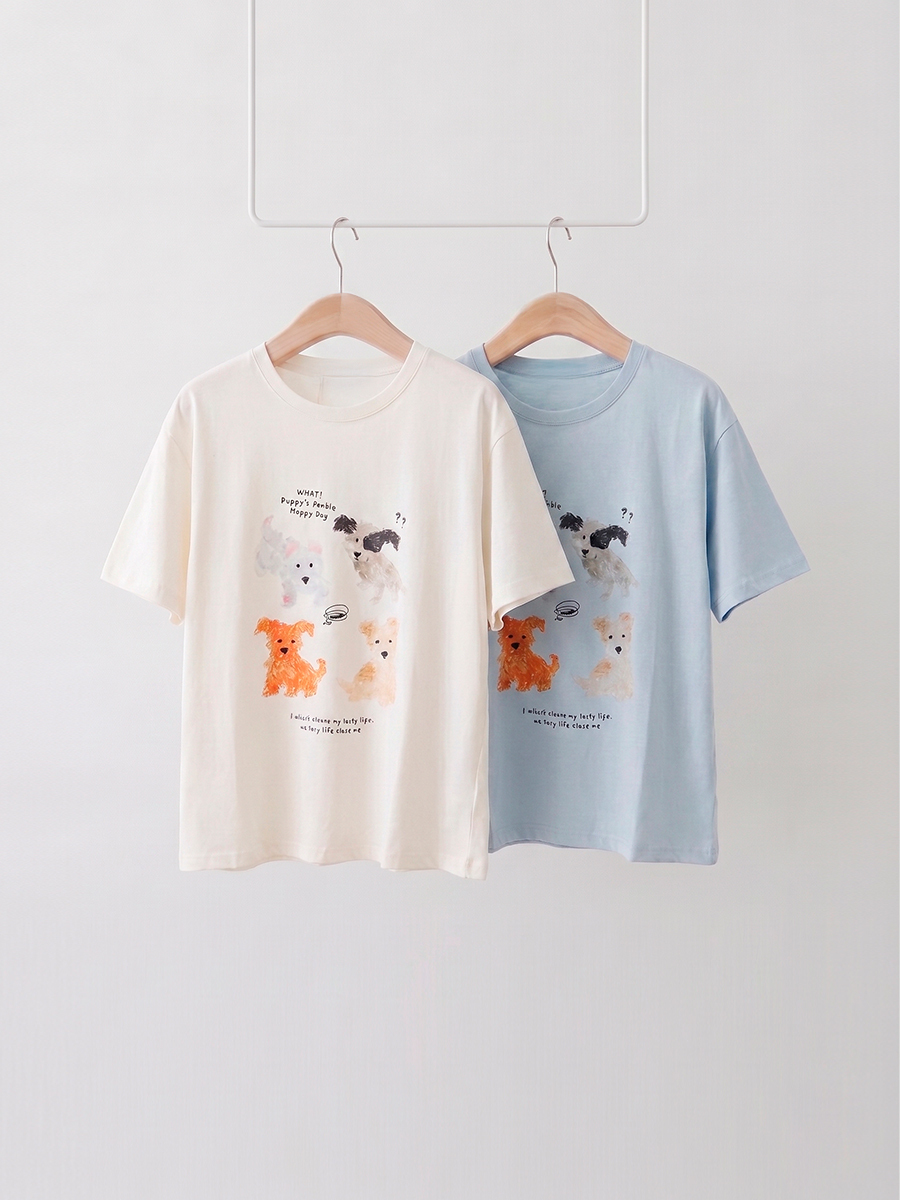 四隻狗狗棉TEE