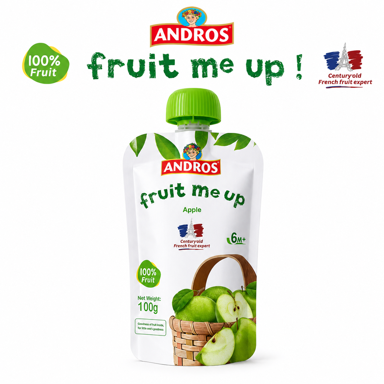 ANDROS FRUIT ME UP 果泥 (蘋果) 100g 6M+