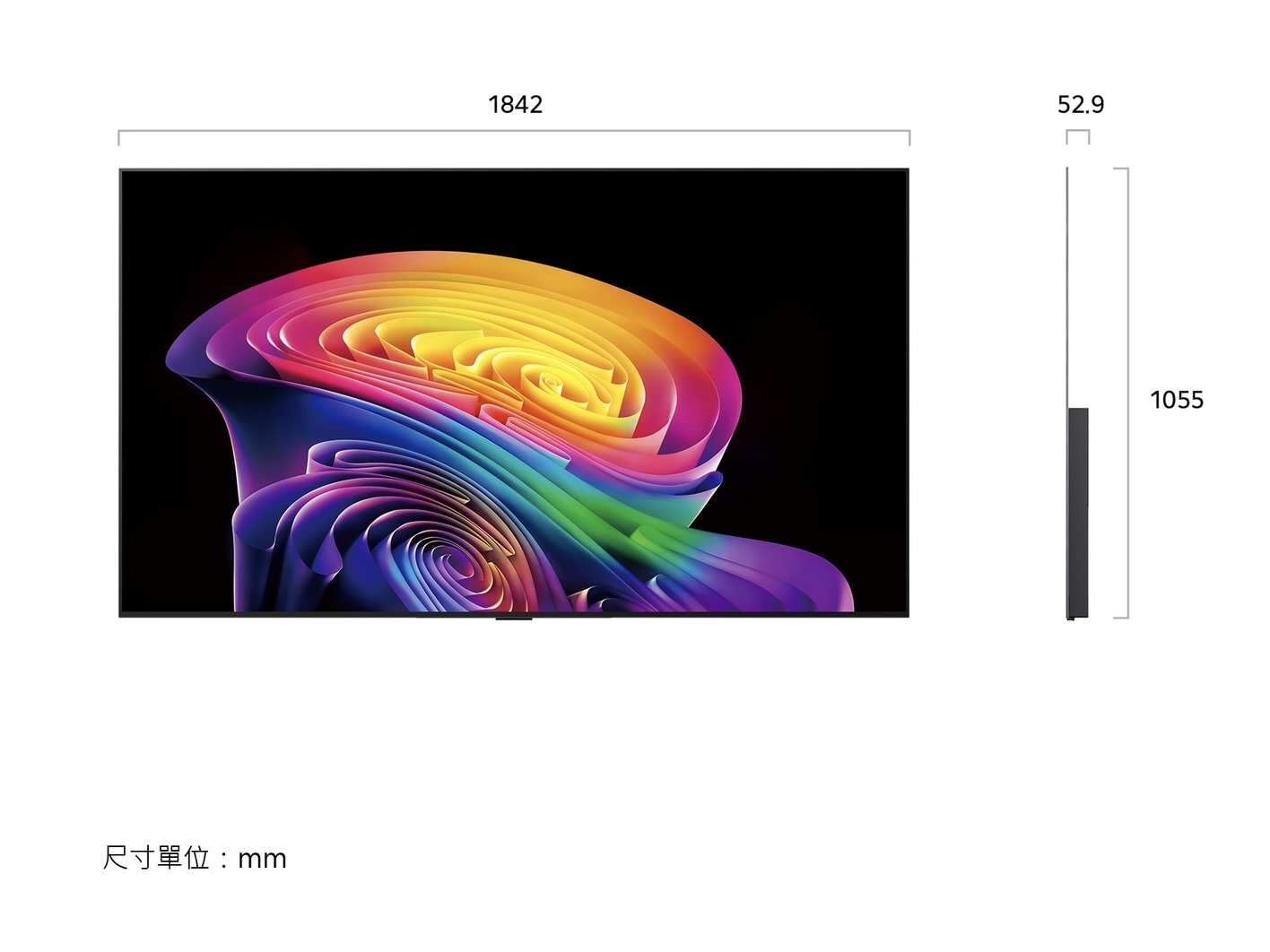 LG OLED83C6PTA 尺寸規格