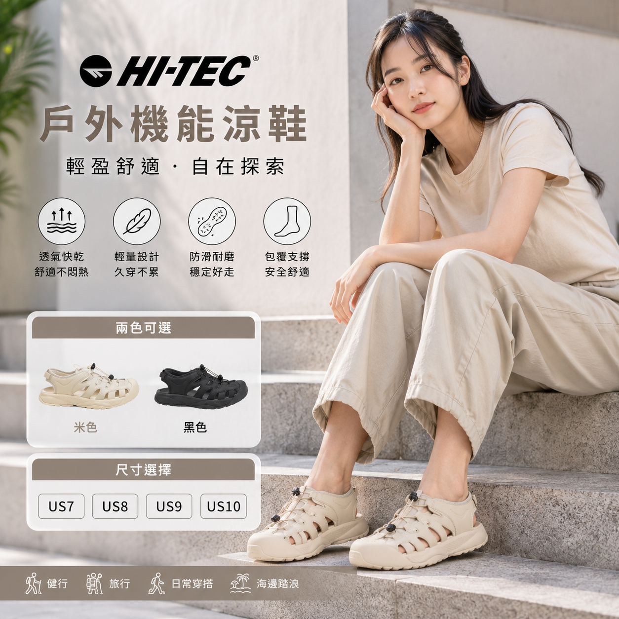 【預購】 H061740 Hi-Tec Bolt Fisherman 女裝涼鞋