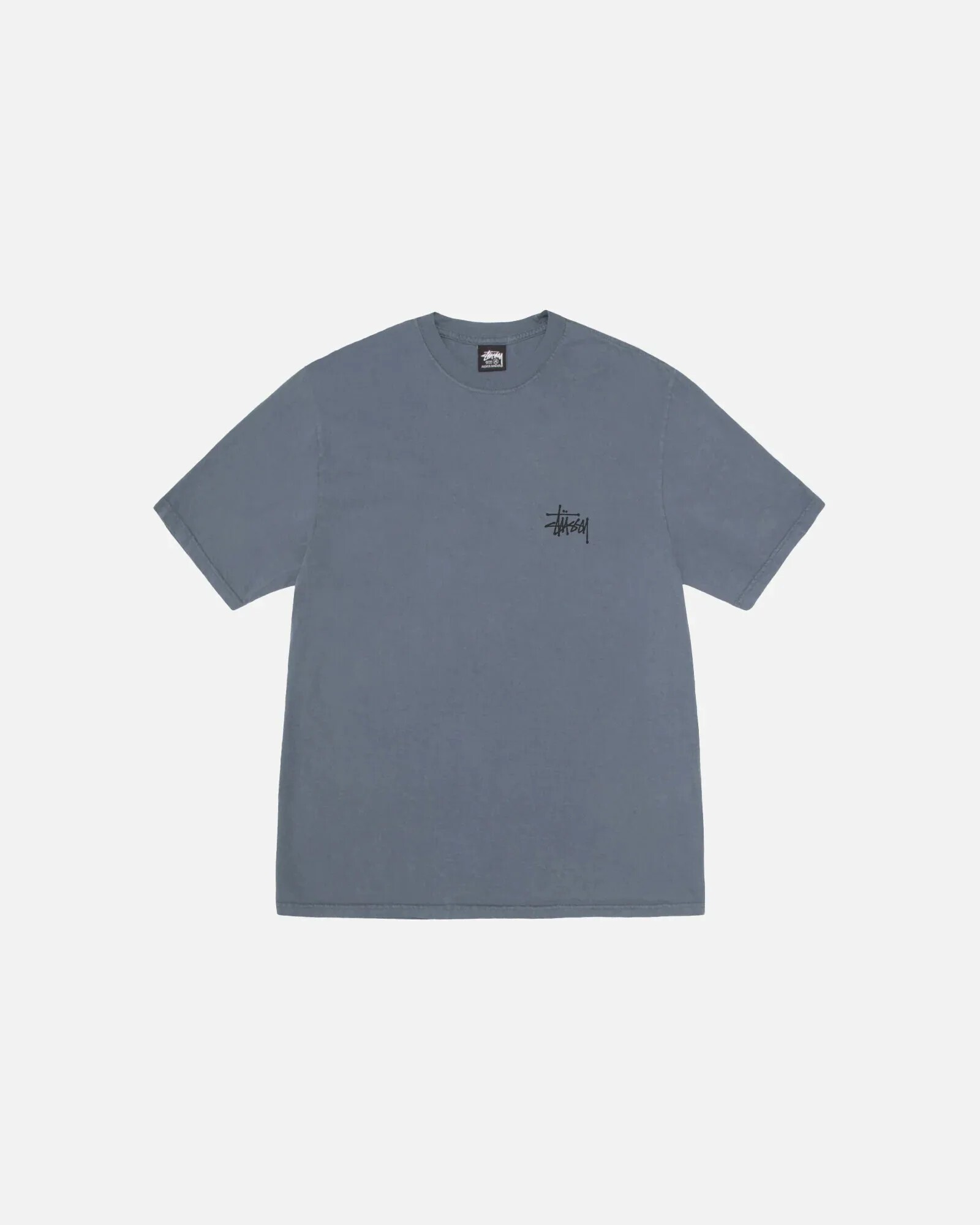 【現貨】美國代購 Stussy 經典款 Basic Stussy Tee Pigment Dyed SLATE 藍色 短袖 Tee