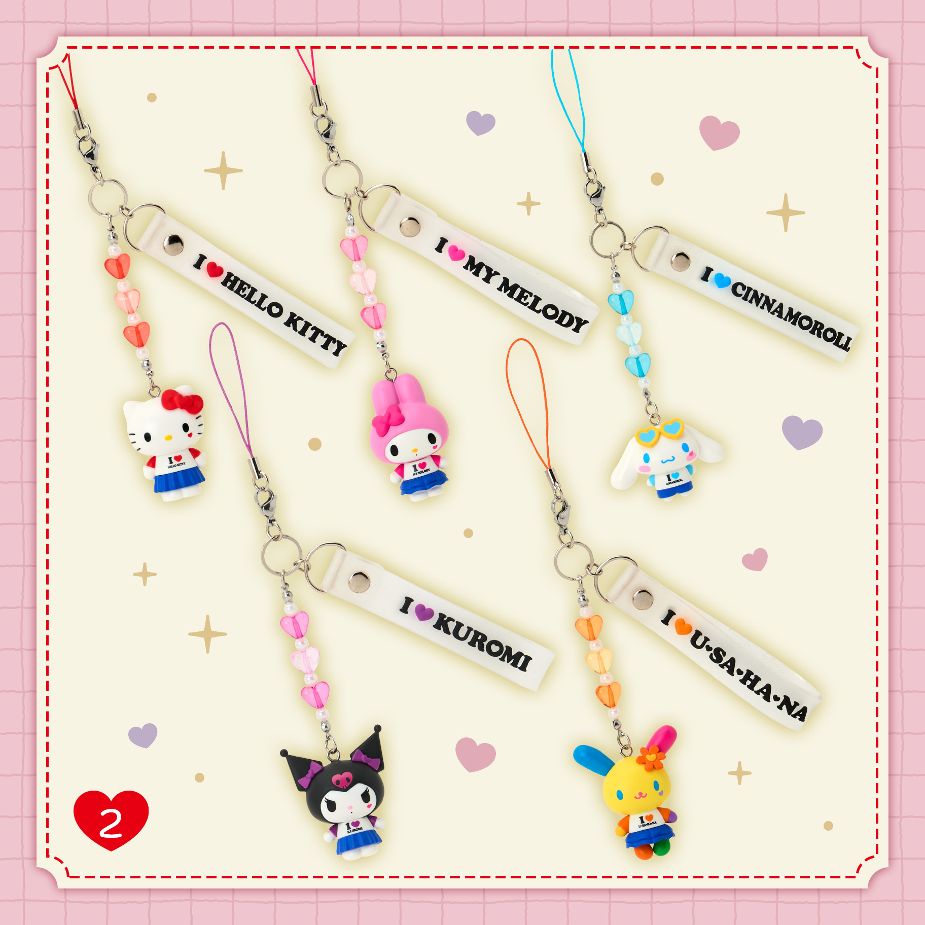 日本 Sanrio I love Sanrio characters 系列 電話繩吊飾